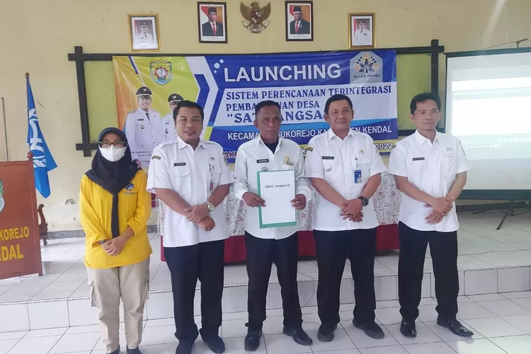 Peluncuran aplikasi Sate Angsa, kerjasama Pemerintah Kecamatan Sukorejo dengan Portades Indonesia. (Edi Prayitno/Kontributor Kendal)