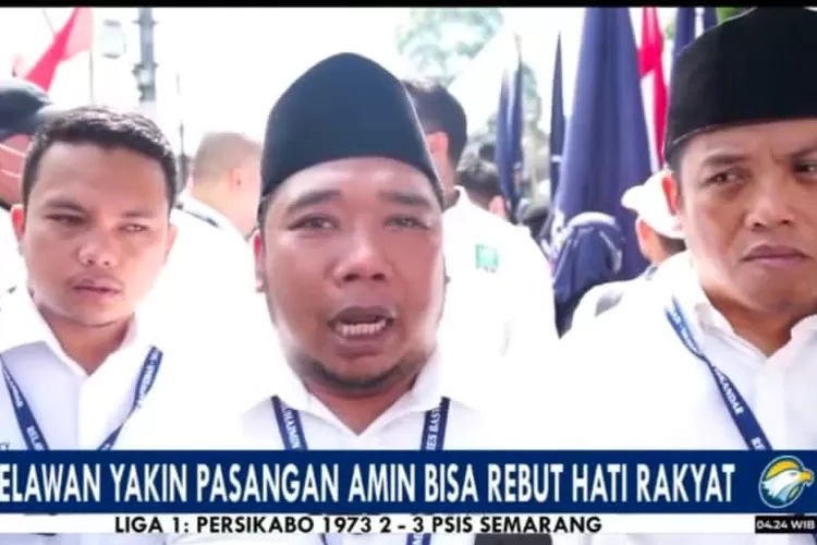 Abdul Gofur Ritonga (Pakai kopiah sebelah kanan) Koordinator Relawan Amin 2024 Regional Sumatera