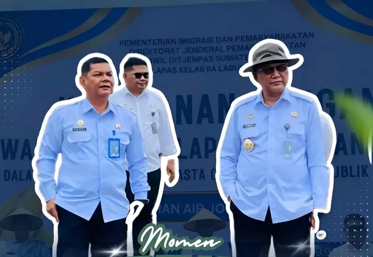 Kakanwil Ditjenpas Sumut Saat Tinjau Penumbangan dan Pembersihan Lahan Sawit
