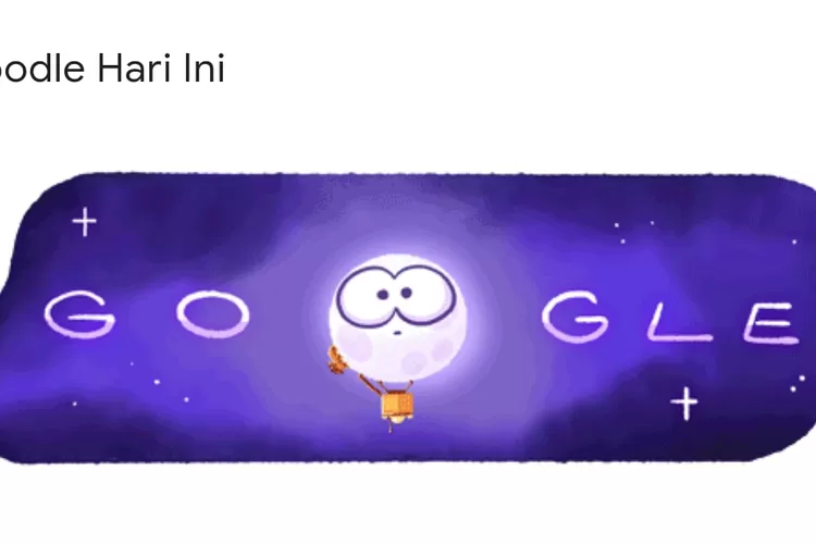 Google merilis Doodle pada Kamis, 24 Agustus 2023, dalam rangka memberikan selamat kepada misi Chandrayaan-3 India yang sukses mendarat di kutub selatan Bulan (Tangkapan layar Google)