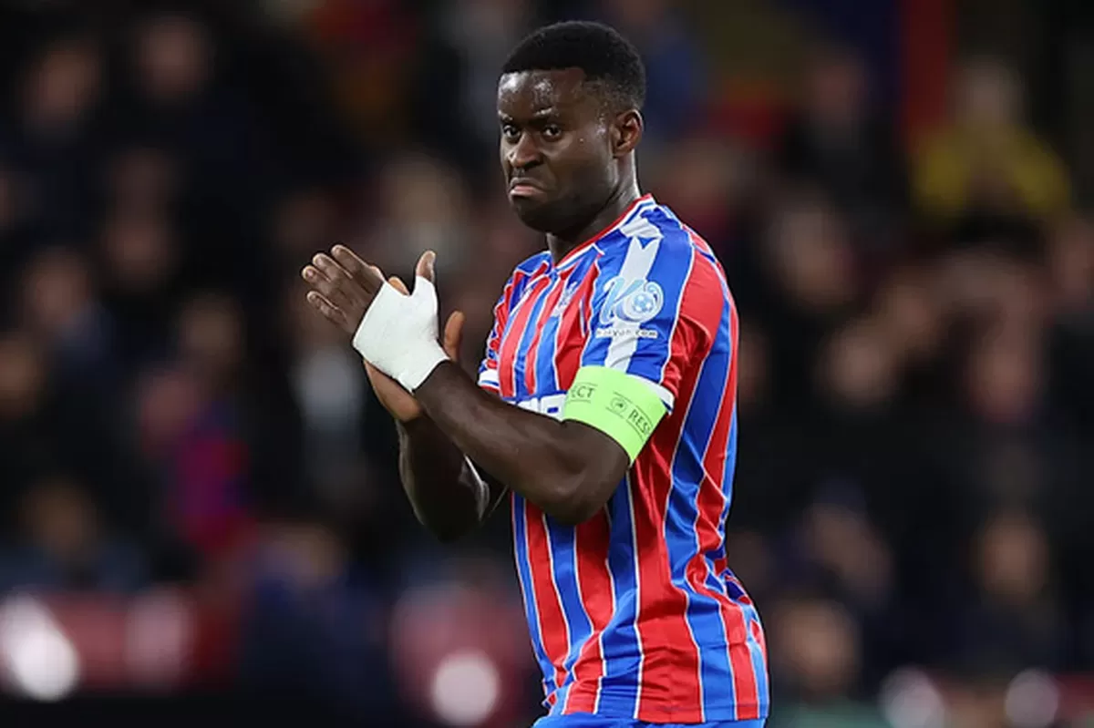 Bek Crystal Palace Marc Guehi jadi rebutan tiga tim besar Eropa,  Arsenal, Manchester City, dan Liverpool. (Harry Murphy)