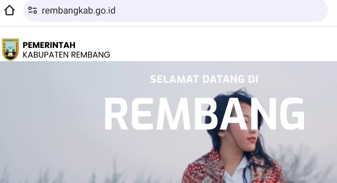 Tangkapan layar situs web Pemerintah Kabupaten Rembang