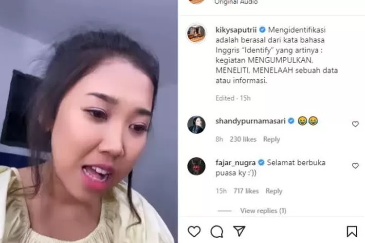 Komentar Kiky Saputri Soal Marshel Beli Video Dea Onlyfans (Instagram kikysaputrii)