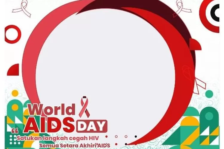 Tampilan untuk twibbon Hari AIDS Sedunia 2022, 1 Desember 2022 (Twibbonize)