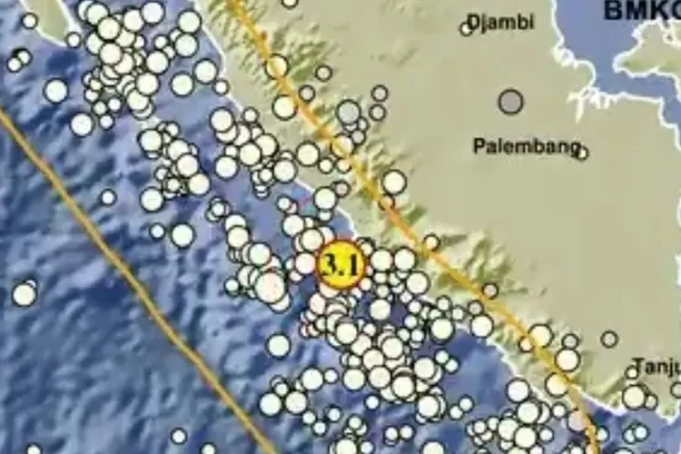 Gempa magnitudo 3,1 terjadi di Seluma Bengkulu Kamis 20 April 2023 , ini penjelasan BMKG (BMKG)