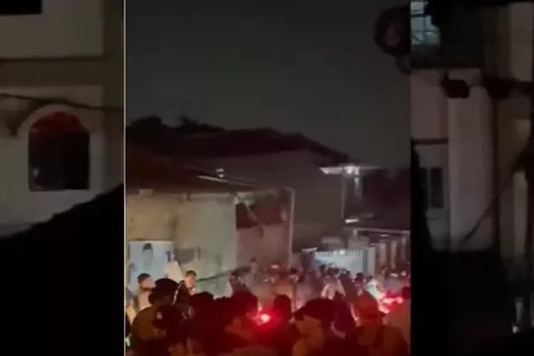 Tangkap layar video viral aktivitas aliran sesat di kawasa Gegerkalong, Bandung 