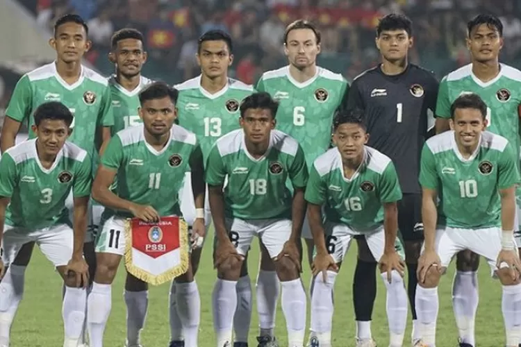 Skuad Timnas U-23 saat melawan Vietnam di babak penyisihan grup A cabor sepak bola SEA Games (Instagram/@pssi)