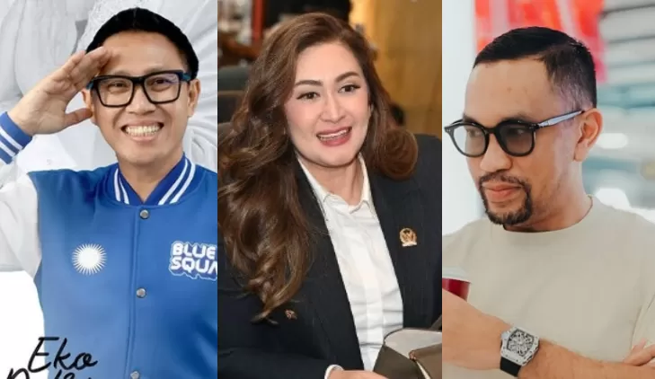 Hendri Satrio minta empat politikus mundur: Ahmad Sahroni, Eko Patrio, Nafa Urbach, dan Uya Kuya. (Instagram @ekopatriosuper/nafaurbach/ahmadsahroni88)