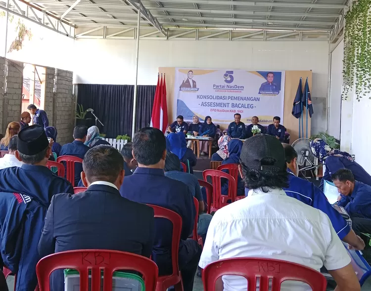 Suasana pembukaan proses assesment bacaleg Partai NasDem Sigi, Minggu 19 Maret 2023.