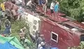 Innalilahi! Bus Tanpa Supir dengan 50 Penumpang Terjun ke Jurang Daerah Wisata Guci, Tegal